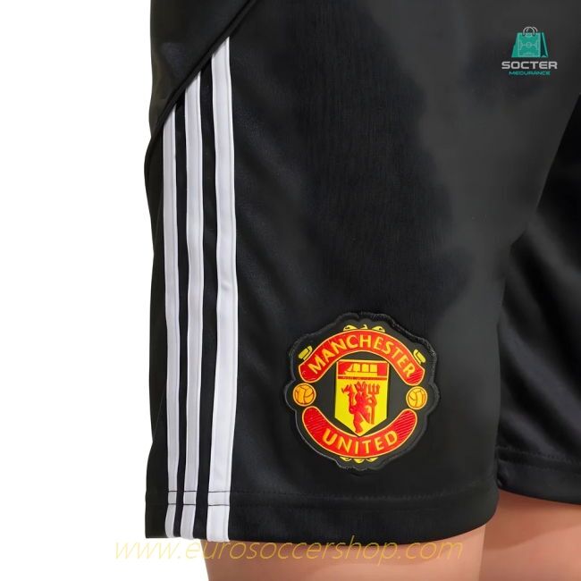 2025-2026 Man Utd Home Shorts (Black) - Kids