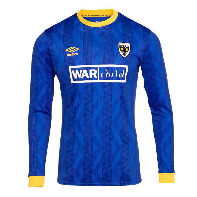 AFC Wimbledon Long Sleeve official style Home Shirt 2024-2025 (Adult
