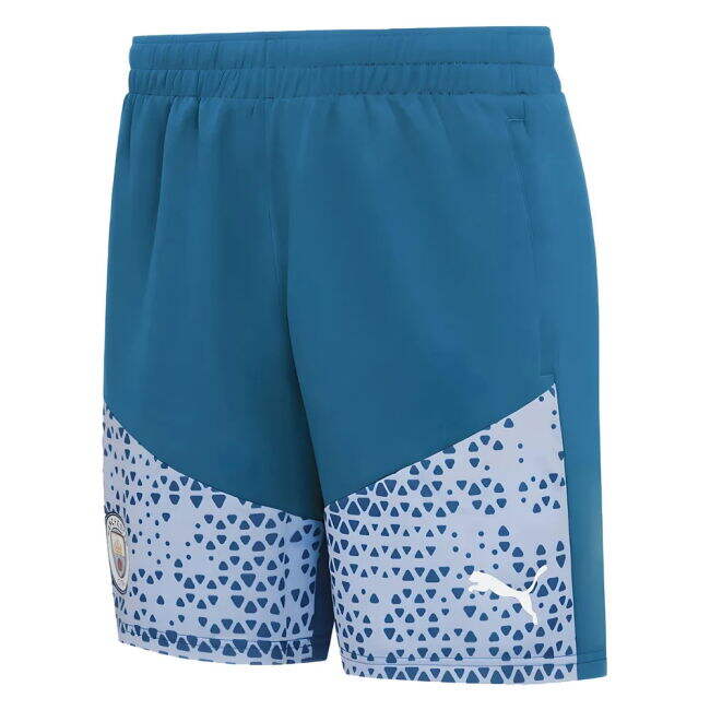 2023-2024 Man City Training Shorts (Lake Blue) (Collector's Item)