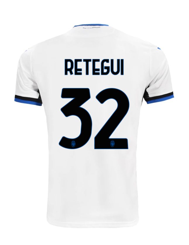 Atalanta's 24-25 Away Jersey Featuring RETEGUI, Number 32