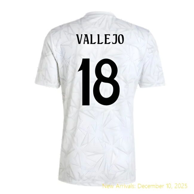 2024-2025 RM Real Madrid Pre-Match Premium Shirt (White) (Vallejo 18)