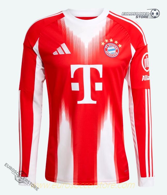 FC Bayern Munich's 25-26 Season Home Long Sleeve Football Jersey
