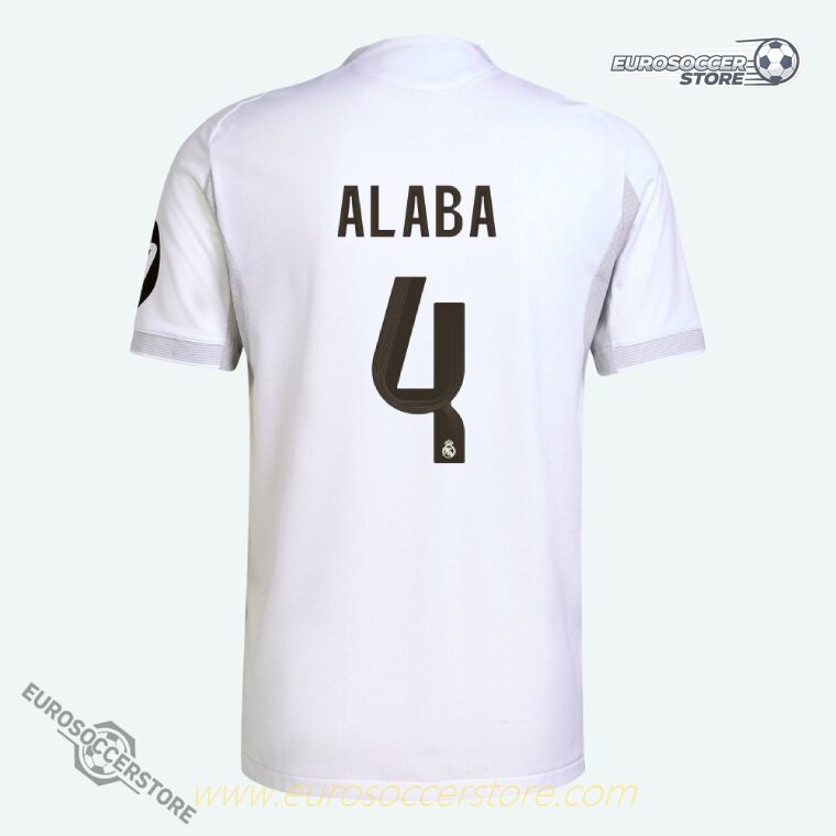 25-26 Real Madrid Home Jersey ALABA #4 (Player Version)