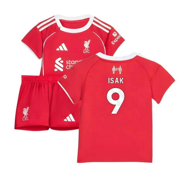Baby Authentic 2025-2026 Liverpool English Football Home Kit (Isak 9)