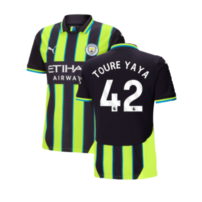 Man City Away Soccer Shirt 2024-20 Toure Yaya 42 M S