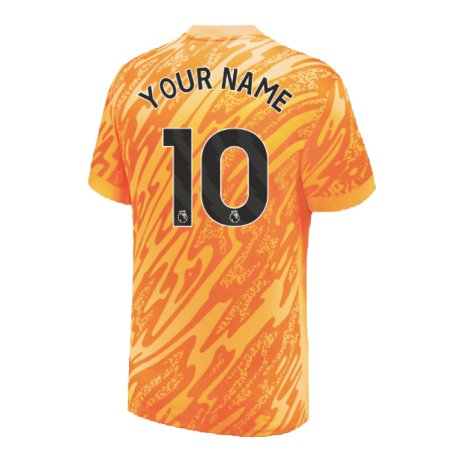 2024-2025 Chelsea Home Goalkeeper Shirt (Orange) - Kids (Your Name)