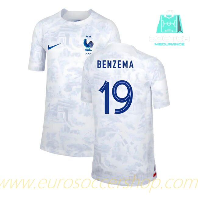 2022-2023 France Away Jersey Kids Edition (Benzema 19)