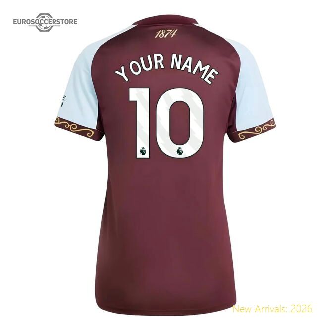 Match-ready Home Aston Villa Jersey 2025-2026 Moisture-wicking