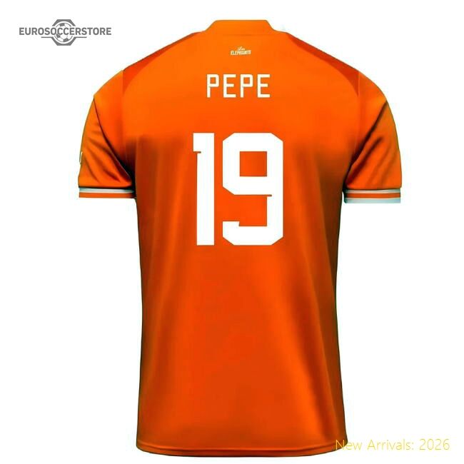 Excellent 2023 Ivory Coast Home Afcon Winner Shirt (pepe 19)