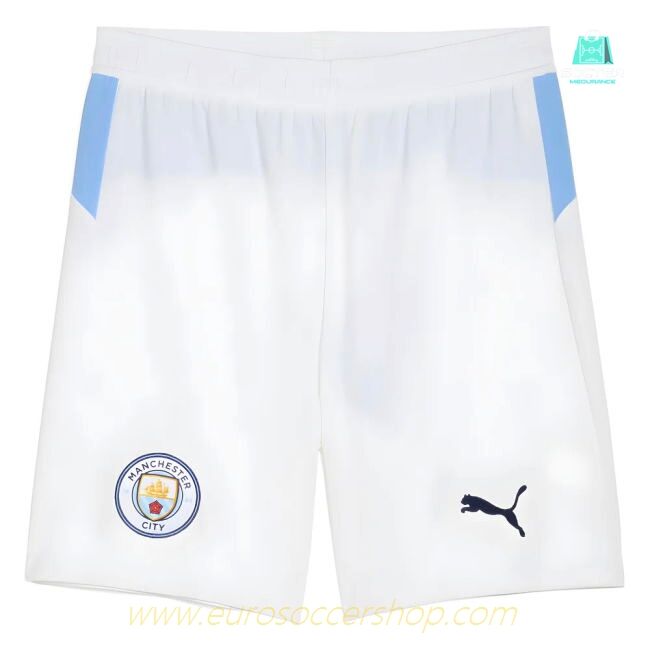 2025-2026 Man City Home Shorts (White)