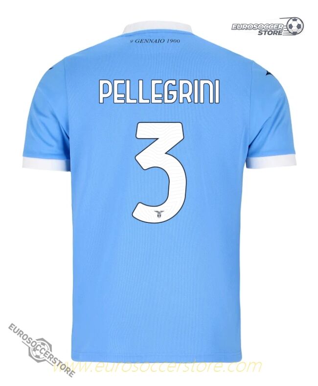 Lazio's 25-26 Home Jersey featuring PELLEGRINI with the number 3