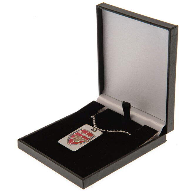 Arsenal FC Enamel Crest Dog Tag & Chain (Collector's Item)