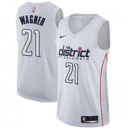 WAS #21 Moritz Wagner Official 2024 City NBA Jersey - White Swingman