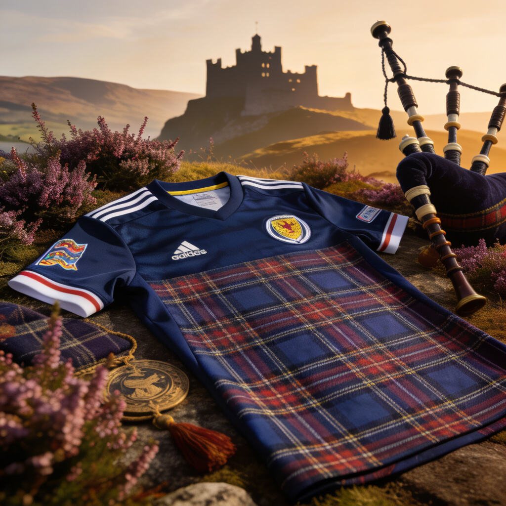 Scotland's Euro 2024 home jersey: a modern tartan pattern and a visual statement of Highland culture