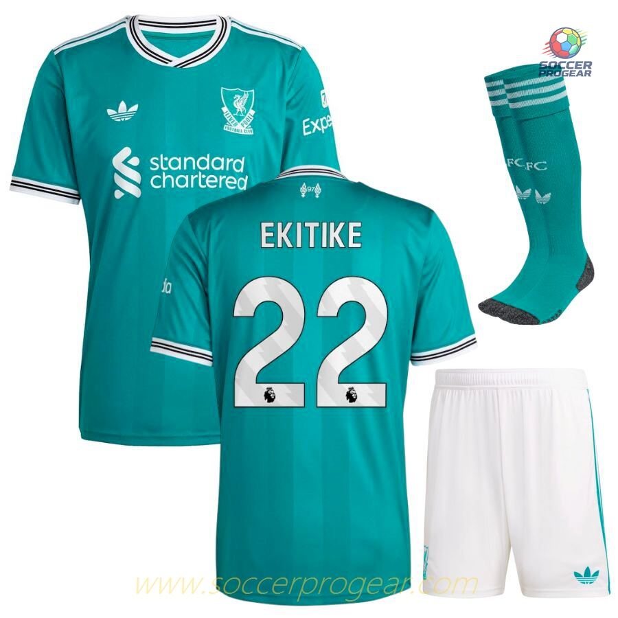 Liverpool Third Youth Kit Team Jersey 2025-2026 Season Ekitike