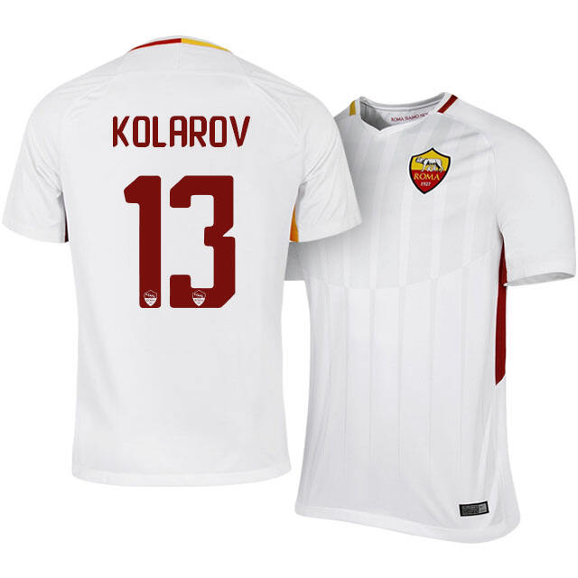 Roma Away 201718 Aleksandar Kolarov 13 Soccer Jersey Shirt - Official