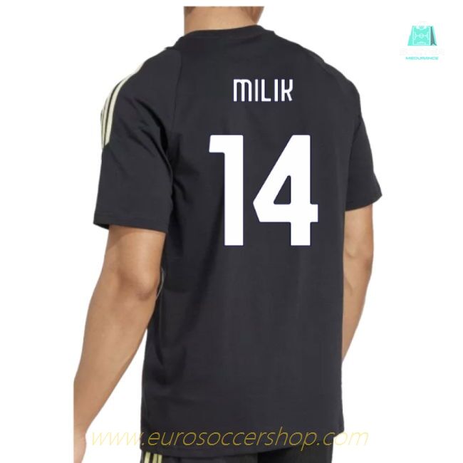 2025-2026 Juventus Training Tee (Black) (Milik 14)