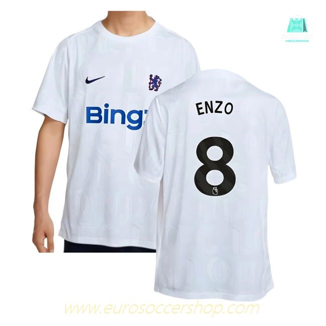 2025-2026 Chelsea Academy Pro Pre-Match Football Top (White) (Enzo 8)