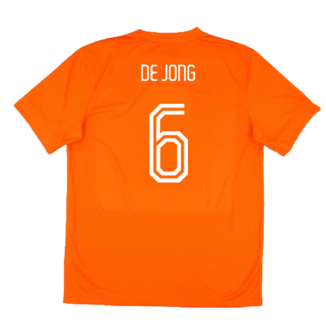 Updated Durable Holland Home Game Jersey (De Jong 6)