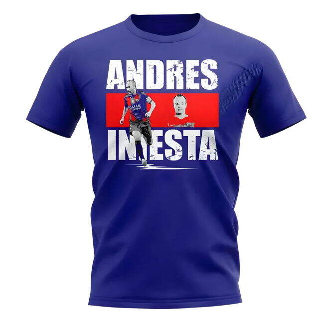 Andres Iniesta Player Collage T-Shirt (B - Hot - Football- EliteGrade