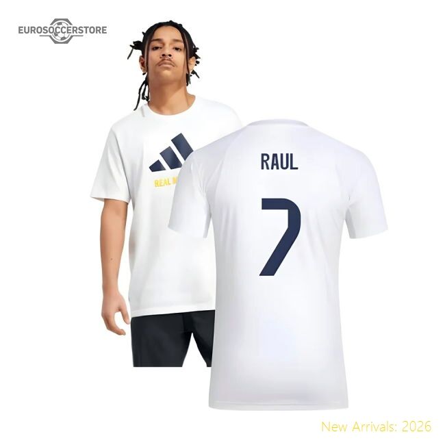 2025-2026 Real Madrid Seasonal Graphic Tee (white) (raul 7)