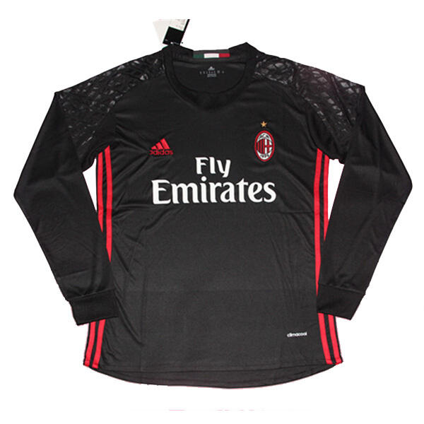 AC Milan LS Black Goalkeeper 201617 Soccer Jersey Shirt - Official