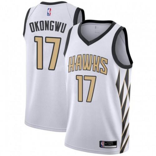 ATL #17 Onyeka Okongwu Authentic 2018 City NBA Jersey - White Swingman