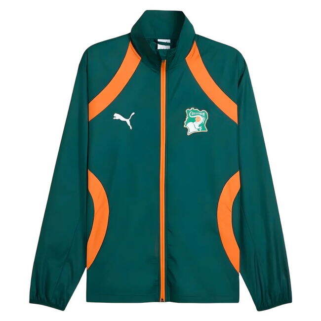 2024-2025 Ivory Coast Prematch Woven Jacket (Dark Myrtle)
