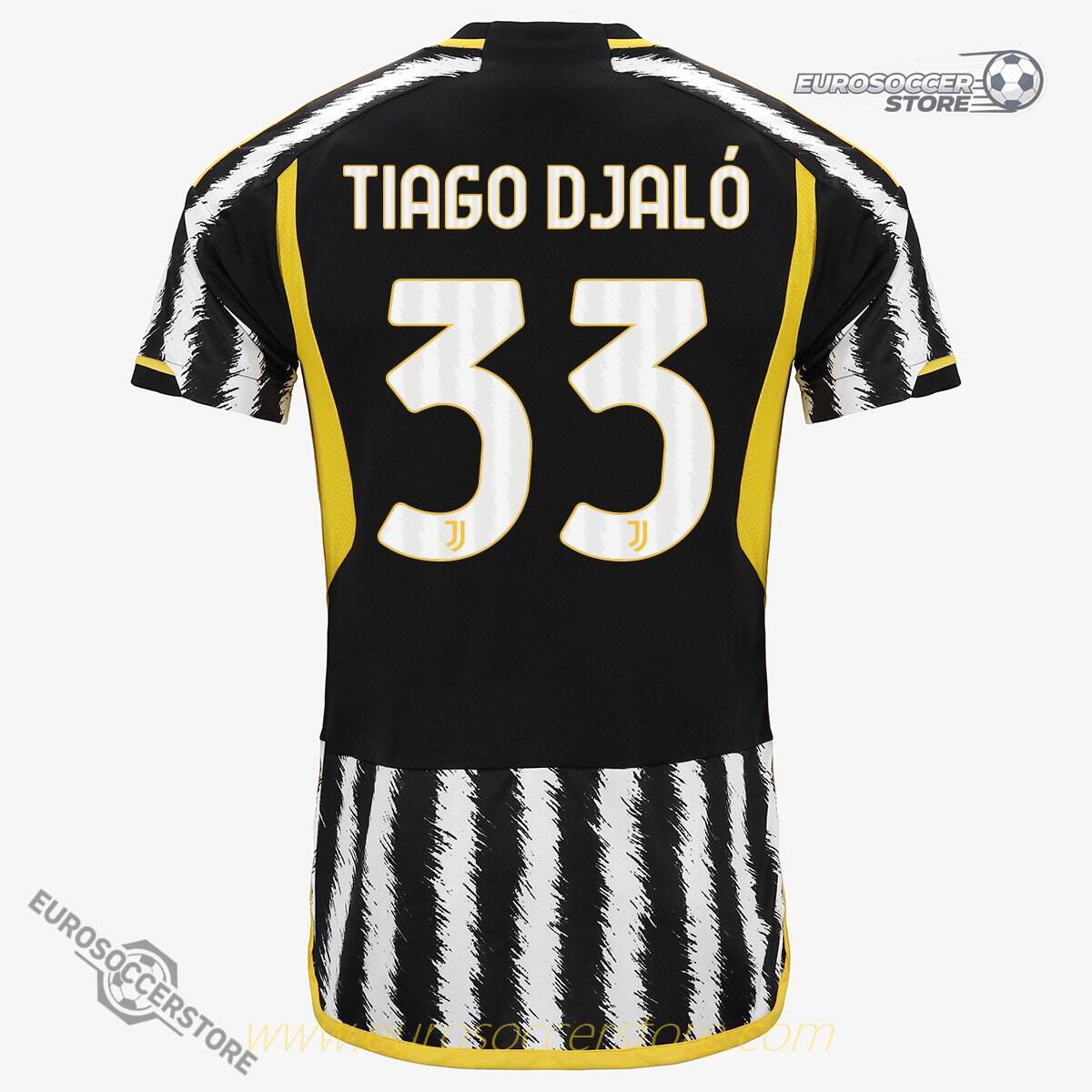 Juventus TIAGO DJALÓ's 33 Home Jersey for the 23-24 season.