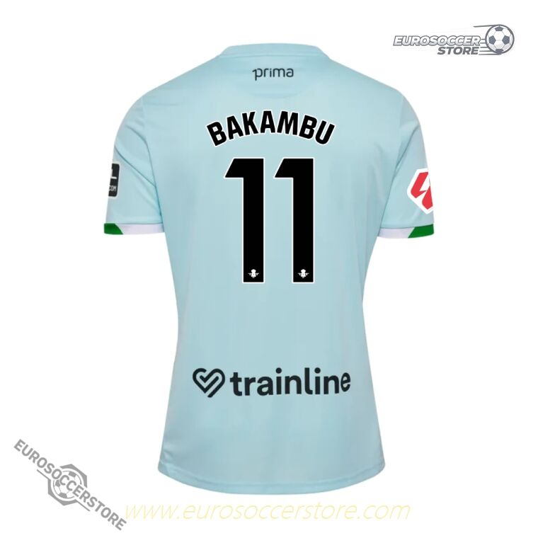 Real Betis 25-26 Season Away Jersey with BAKAMBU 11 Printing