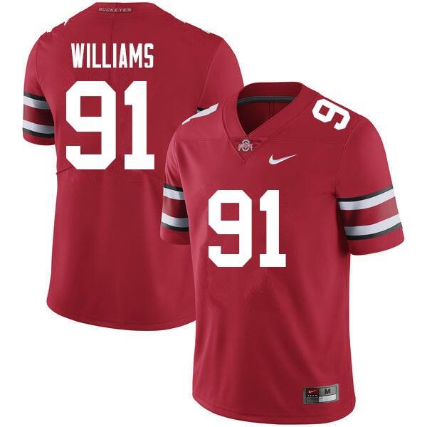 Men Ohio State Buckeyes Tyleik Williams #91 Authentic Replica
