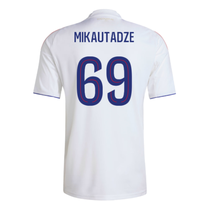 Authentic 2025-2026 Olympique Lyon Home Shirt (Mikautadze 69)