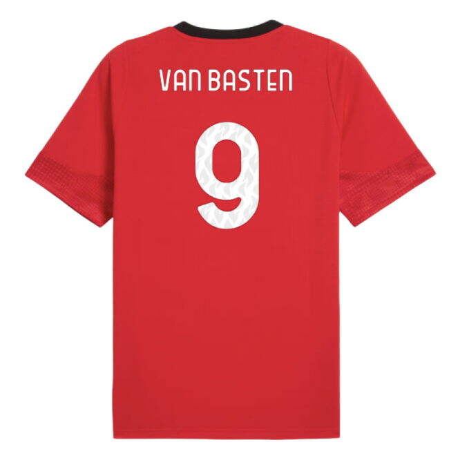 AC Milan Soccer Club Rare Piece Training Unique Shirt (Van Basten 9)