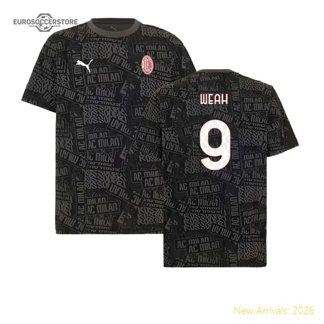Elite 2025-2026 Ac Milan Ftblculture Tee Aop (black) (weah 9)