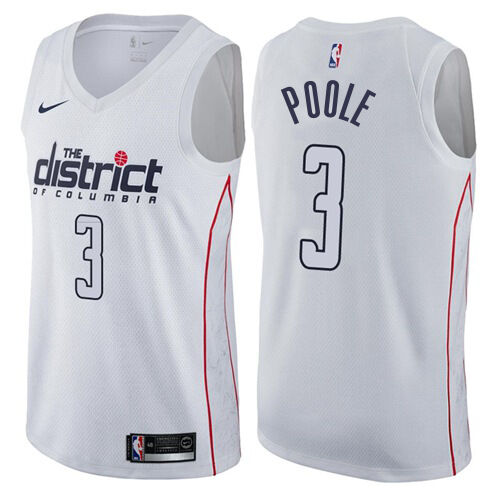 Wizards Jordan Poole #3 Elite 2024 City NBA Swingman Jersey White