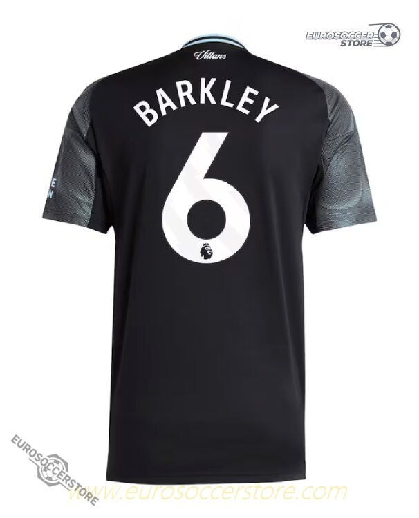 Aston Villa's 25-26 Season Away Jersey Featuring BARKLEY with Number 6
