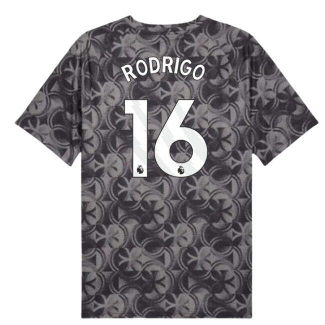 2025-2026 Man City Warm Up Jersey (Black) (Rodrigo 16)