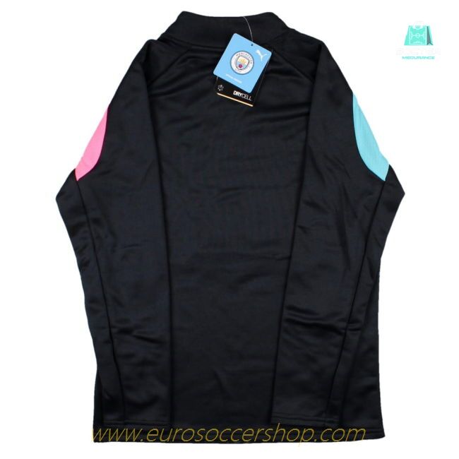 2023-2024 Man City Pre-Match LS Sweat Top (Dark Navy) - Kids