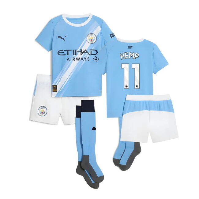 Premium Quality Football Man City Home Mini Kit Hemp #11 Modern St...