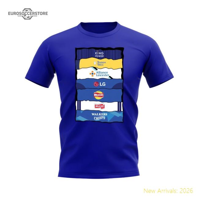 Authentic Leicester Sponsor History T-shirt (royal Blue) - Premium