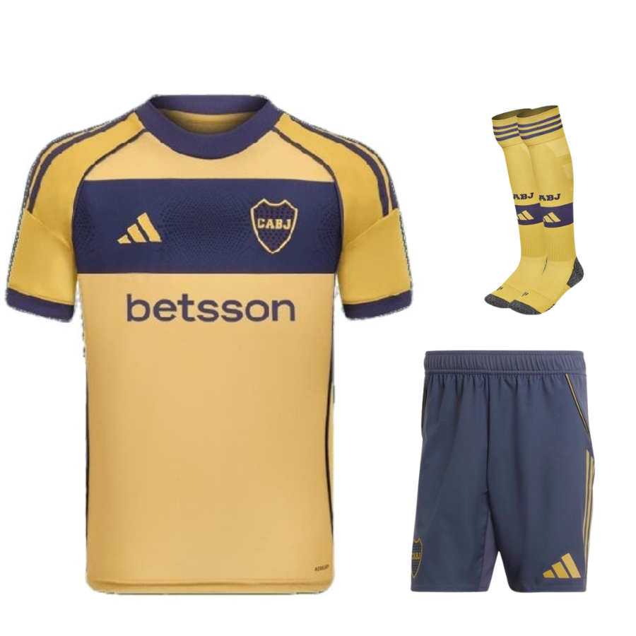 Boca Junior Away Children Football Kit Team Jersey 2025-26 Edition