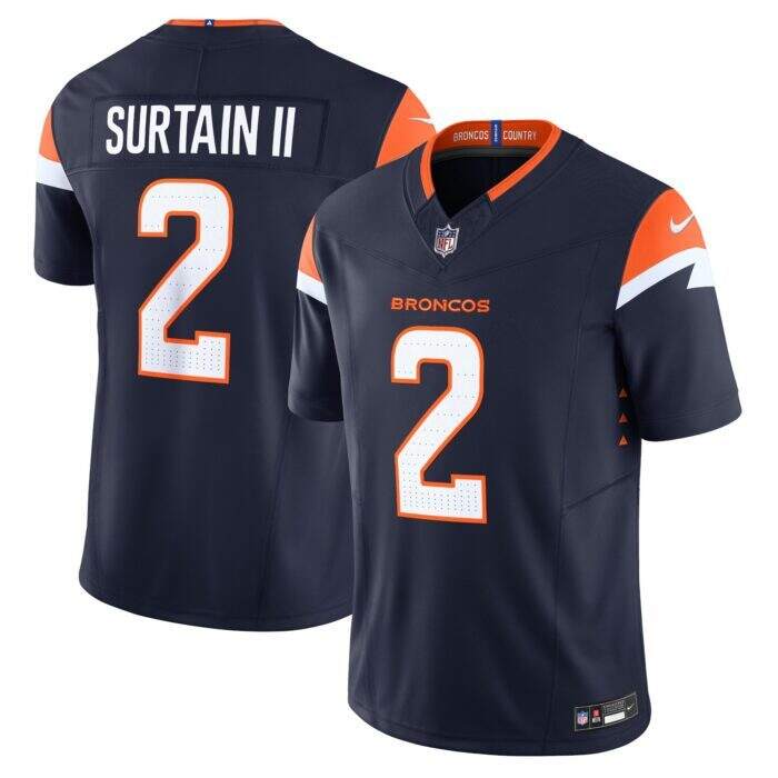 Men's Denver Broncos Patrick Surtain II Nike Navy Mile Hig...