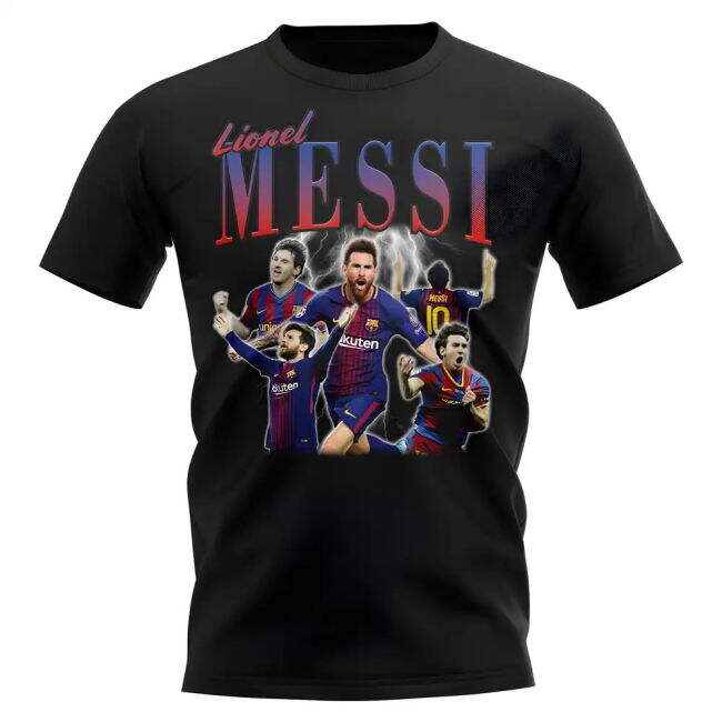 Barcelona Football T-Shirt (Black) Reinforced Seams Reinforced Seams
