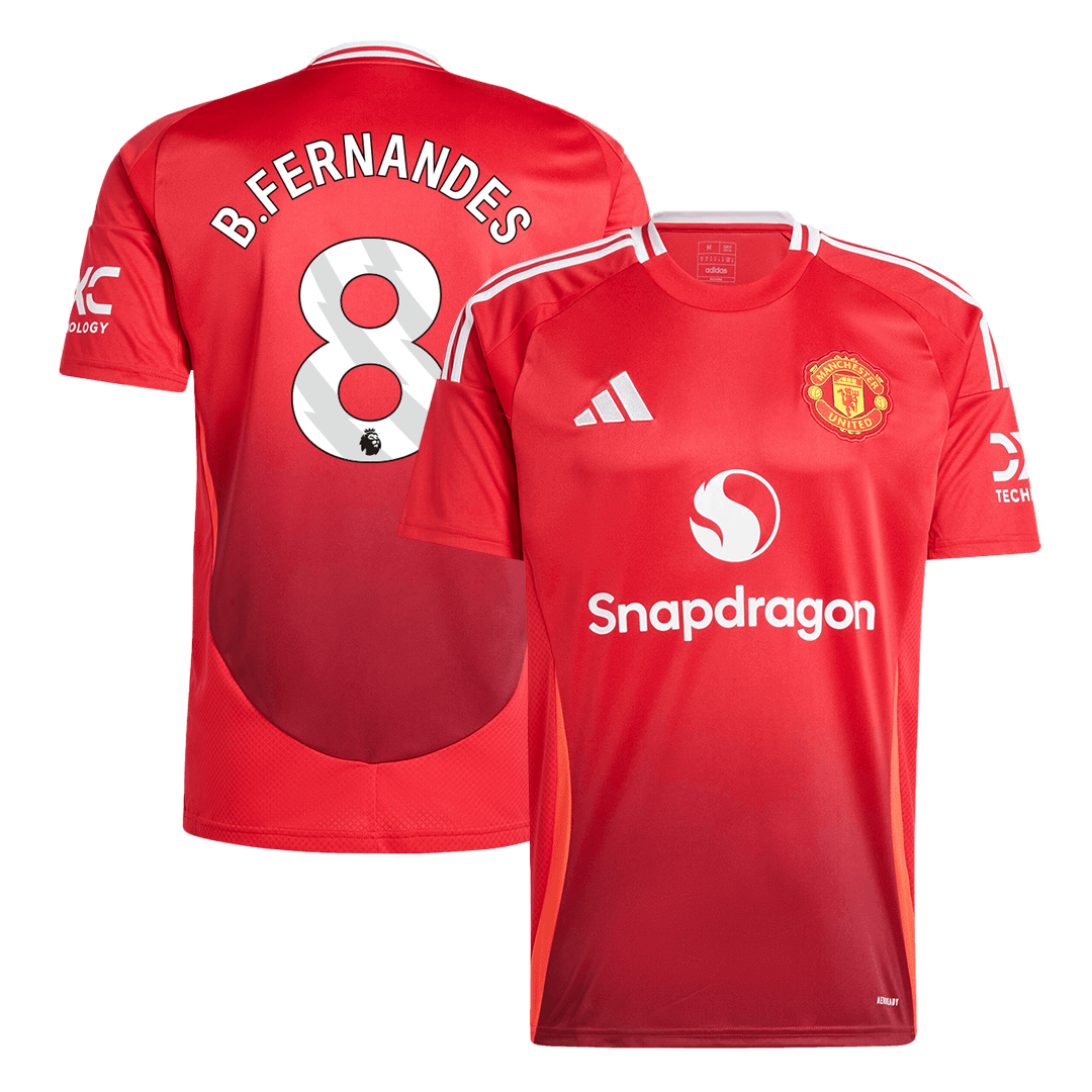 B.FERNANDES #8 Manchester United Home Soccer Jersey 2024/25Authentic K