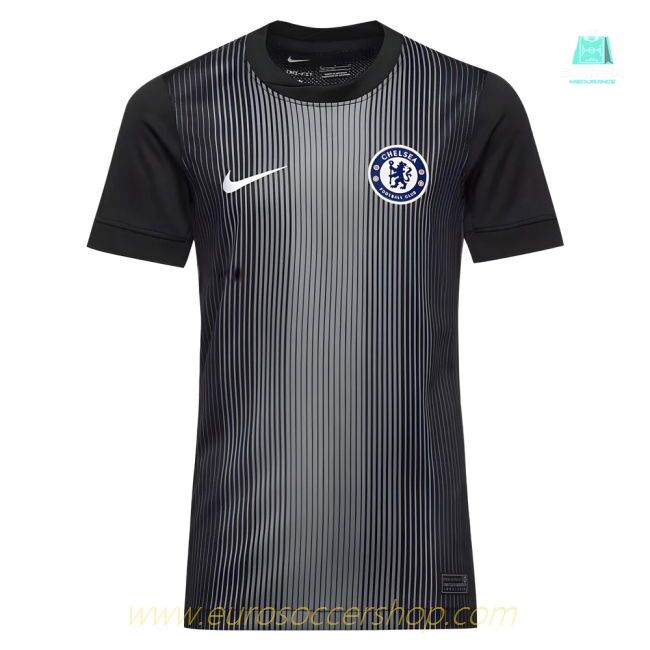 2025-2026 Chelsea Home Goalkeeper Shirt (Black) - Kids