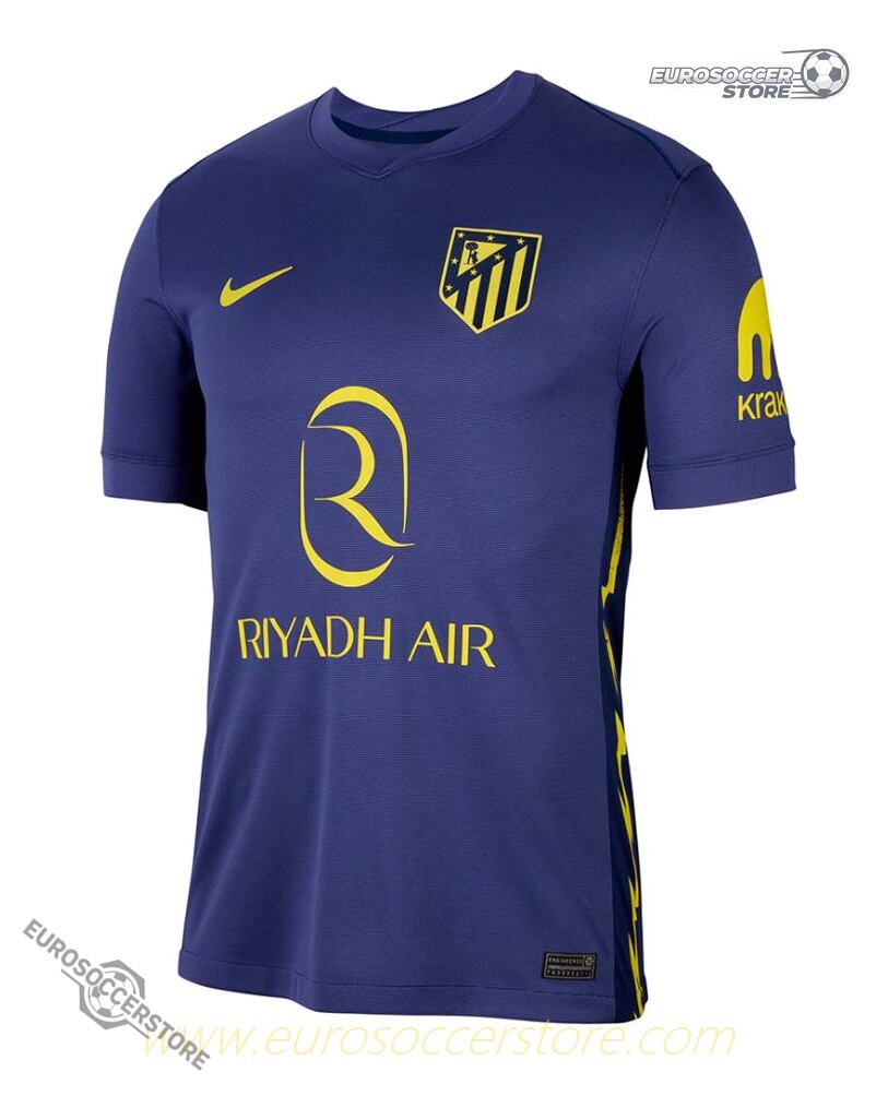 Away Jersey of Atletico Madrid Featuring LENGLET with Number 15 for the 25-26 Season