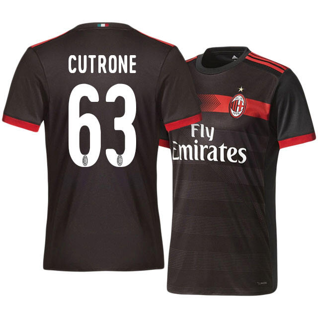 AC Milan Third 201718 Patrick Cutrone 63 Soccer Jersey Shirt -