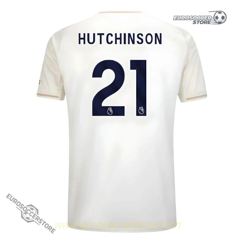 Nottingham Forest 2025-26 Season Away HUTCHINSON Number 21 Football Jersey