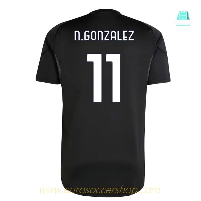 2025-2026 Juventus Training Shirt (Black) (N.Gonzalez 11)