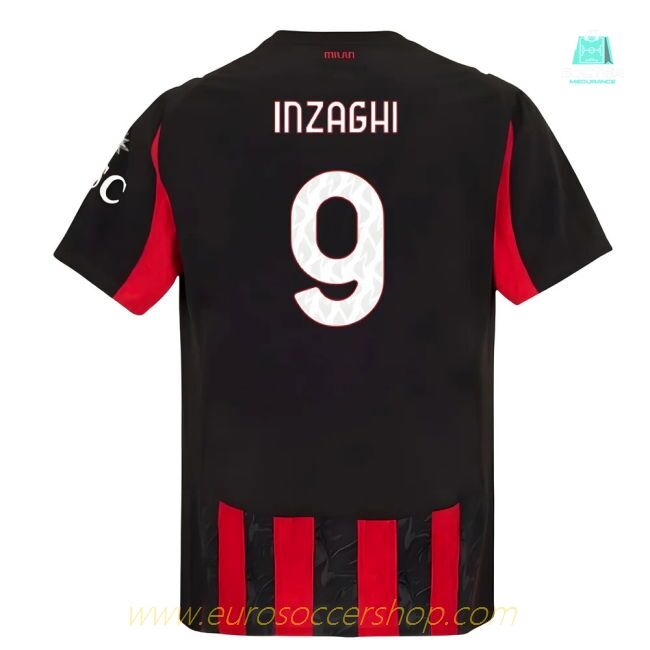 2025-2026 AC Milan Authentic Home Shirt (Inzaghi 9)